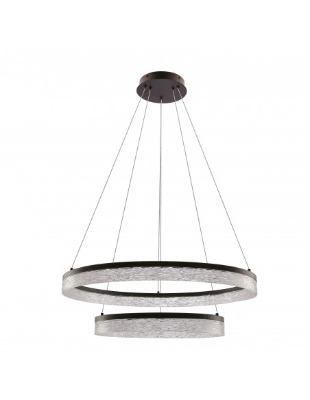 CANDELLUX FROZI lampa wisząca czarny 38W LED 3000K kryształki bezbarwne 32-35561