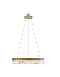 CANDELLUX FROZI lampa wisząca złoty 32W 3000K LED kryształki bezbarwne 31-35554