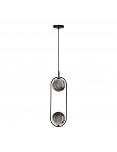 CANDELLUX CORDEL zwis 2x28W G9 czarny, klosze grafitowe 32-44051