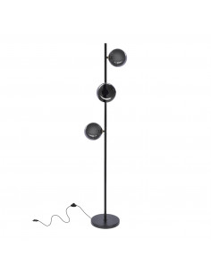 CANDELLUX Kama lampa podłogowa czarny+złoty 3x28W G9 klosz grafitowy 53-44136
