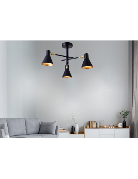 CANDELLUX LESS LAMPA WISZĄCA 3X40W E14 CZARNY MATOWY 33-70975