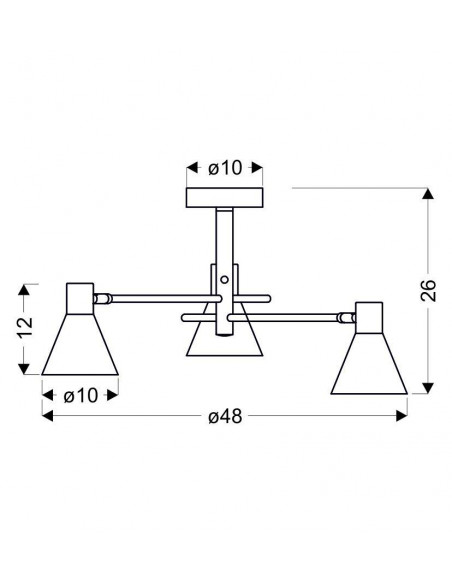 CANDELLUX LESS LAMPA WISZĄCA 3X40W E14 CZARNY MATOWY 33-70975