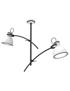 CANDELLUX ZUMBA LAMPA WISZĄCA 2X60W E27 BIAŁY+CZARNY 32-72054