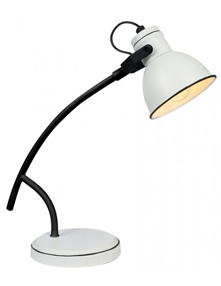 CANDELLUX ZUMBA LAMPKA GABINETOWA SZTYCA SKOS 1X40W E14 BIAŁY+CZARNY 41-72085