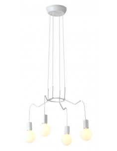 CANDELLUX BASSO LAMPA WISZĄCA 4X40W E27 BIAŁY MATOWY 34-71002
