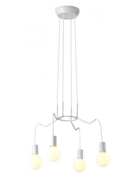 CANDELLUX BASSO LAMPA WISZĄCA 4X40W E27 BIAŁY MATOWY 34-71002