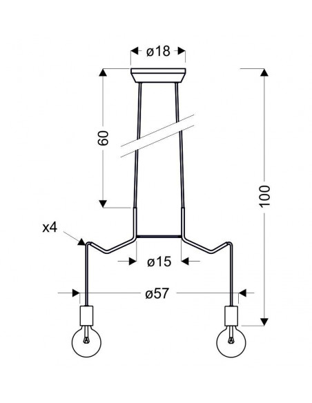 CANDELLUX BASSO LAMPA WISZĄCA 4X40W E27 BIAŁY MATOWY 34-71002