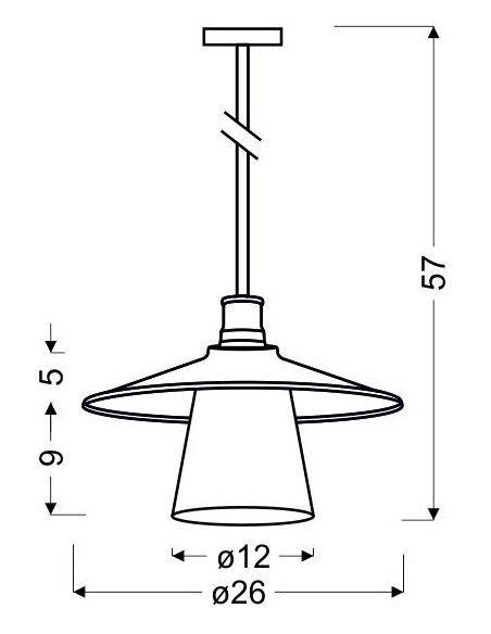CANDELLUX LOFT LAMPA WISZĄCA 1X60W E27 CZARNY 31-43108