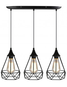 CANDELLUX GRAF LAMPA WISZĄCA 3X60W E27 CZARNY 33-62901