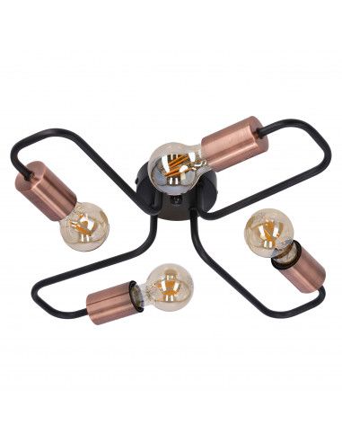 CANDELLUX HERPE LAMPA SUFITOWA 4X60W E27 CZARNY 34-66923