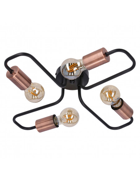 CANDELLUX HERPE LAMPA SUFITOWA 4X60W E27 CZARNY 34-66923