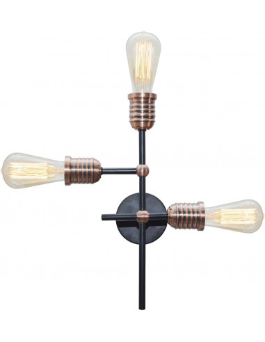CANDELLUX KIRIMU LAMPA SUFITOWA 3X60W E27 CZARNY 33-66893