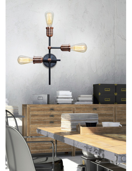 CANDELLUX KIRIMU LAMPA SUFITOWA 3X60W E27 CZARNY 33-66893