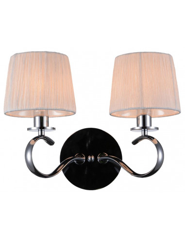 CANDELLUX CLARA LAMPA KINKIET 2X40W E14 CHROM / BIAŁY 22-21564
