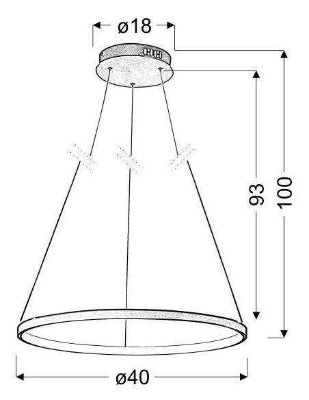 CANDELLUX LUNE LAMPA WISZĄCA 40 OKRĄGŁY 25W LED 4000K CHROM 31-64646
