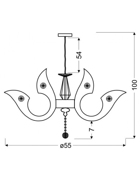 CANDELLUX VENEZIA 3 LAMPA WISZĄCA 55 LED 22W 33-55491
