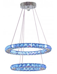 CANDELLUX LORDS LAMPA WISZĄCA 40 OWALNY PODWÓJNY 27W LED RGB CHROM Z PILOTEM 32-63106