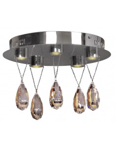 CANDELLUX PRISMA LAMPA SUFITOWA PLAFON 5X3W LED CHROM 98-25722