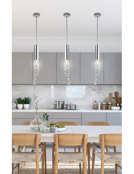 CANDELLUX DUERO LAMPA WISZĄCA 1X3W LED GU10 CHROM 31-25241