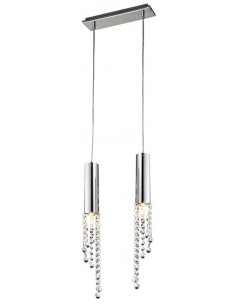 CANDELLUX DUERO LAMPA WISZĄCA 2X3W LED GU10 CHROM 32-25265