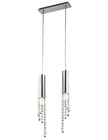 CANDELLUX DUERO LAMPA WISZĄCA 2X3W LED GU10 CHROM 32-25265