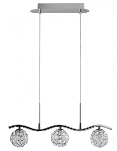 CANDELLUX STARLET LAMPA WISZĄCA 3X40W G9 CHROM/TRANSPARENT 33-85743