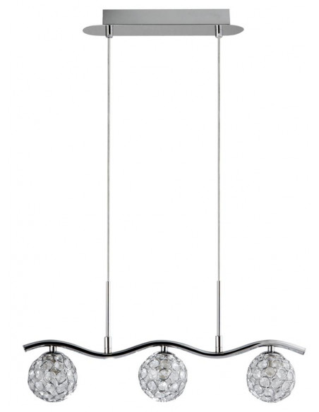 CANDELLUX STARLET LAMPA WISZĄCA 3X40W G9 CHROM/TRANSPARENT 33-85743