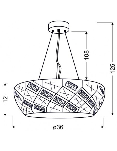 CANDELLUX GLANCE LAMPA WISZĄCA 36 4X40W G9  Z ŻARÓWKĄ BIAŁY 31-59154