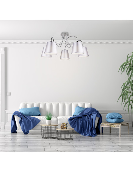CANDELLUX LUK LAMPA WISZĄCA 5X40W E14 CHROM 35-70753