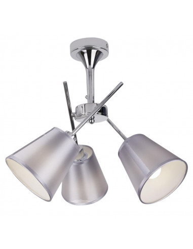 CANDELLUX VOX LAMPA WISZĄCA 3X40W E14 CHROM Z ABAŻUREM 33-70623