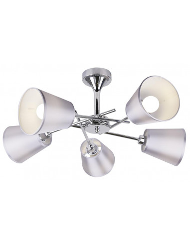 CANDELLUX VOX LAMPA WISZĄCA 5X40W E14 CHROM Z ABAŻUREM 35-70630