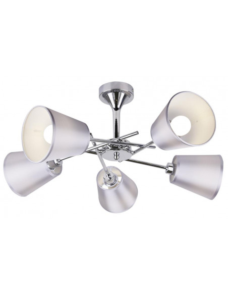 CANDELLUX VOX LAMPA WISZĄCA 5X40W E14 CHROM Z ABAŻUREM 35-70630