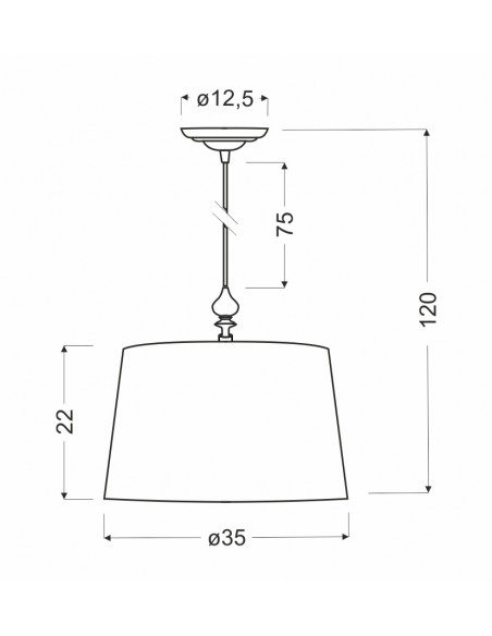 CANDELLUX GILLENIA LAMPA WISZĄCA 1X60W E27 SREBRNA 31-07155