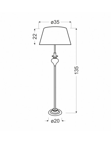 CANDELLUX GILLENIA LAMPA PODŁOGOWA 1X60W E27 SREBRNA 51-11947