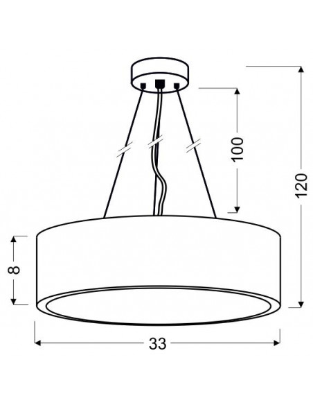 CANDELLUX ZIGO LAMPA WISZĄCA 16W LED 6500 K METAL WENGE 330X1200MM 31-39521