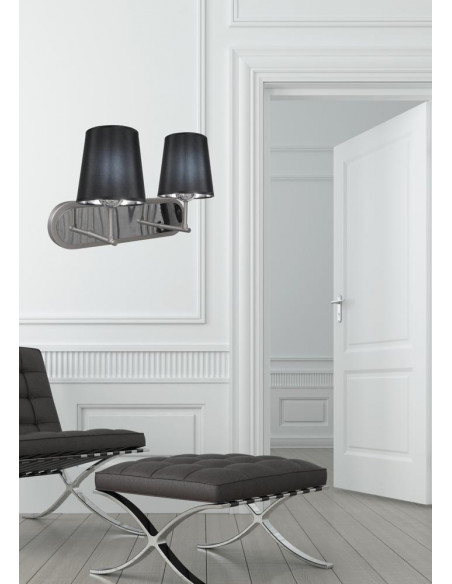 CANDELLUX MILONGA LAMPA KINKIET 2X60W E27 SATYNA 22-53503