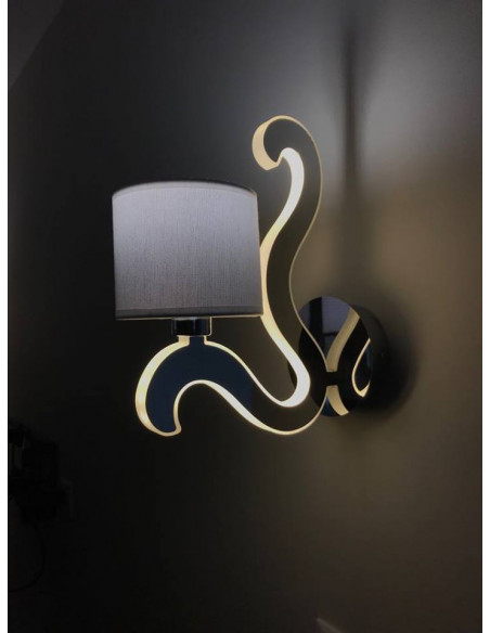 CANDELLUX AMBROSIA 1 LAMPA KINKIET 1X40W E14 + 6W LED CHROM 21-33864