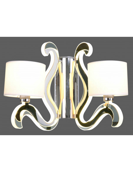 CANDELLUX AMBROSIA 1 LAMPA KINKIET 2X40W E14 + 12,3W LED CHROM 22-33871