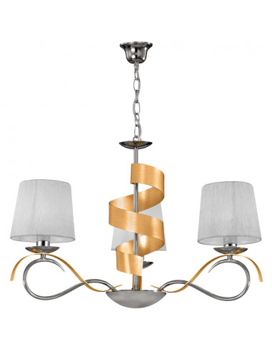 CANDELLUX DENIS LAMPA WISZĄCA 3X40W E14 CHROM/ZŁOTY 33-23421