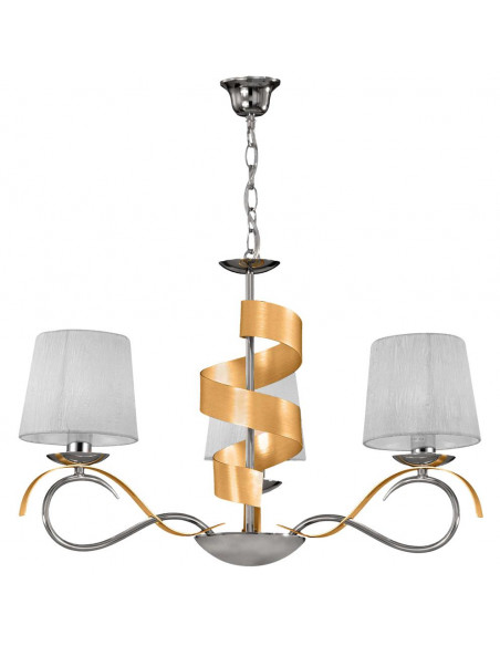 CANDELLUX DENIS LAMPA WISZĄCA 3X40W E14 CHROM/ZŁOTY 33-23421