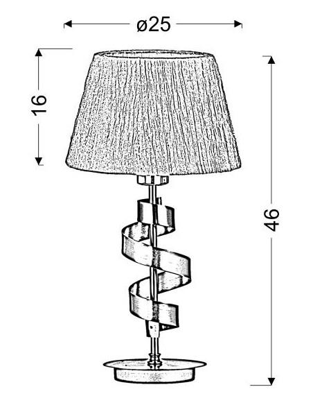 CANDELLUX DENIS LAMPA GABINETOWA 1X60W E27 CHROM/ZŁOTY + ABAŻUR O TYM SAMYM INDEKSIE 41-23483