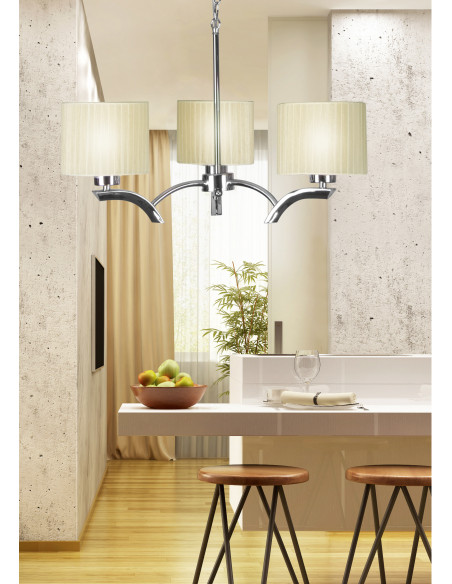 CANDELLUX DRAGA LAMPA WISZĄCA 3X60W E27 KREMOWY 33-04208