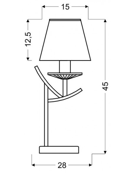 CANDELLUX VALENCIA LAMPA 1X40W E14 PATYNA H-45 41-84593
