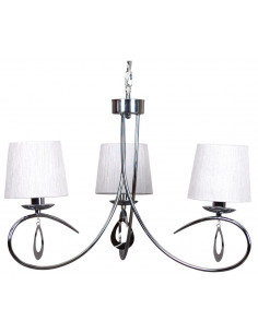 CANDELLUX ARNIKA LAMPA WISZĄCA 3X40W E14 CHROM / BIAŁY 33-21663