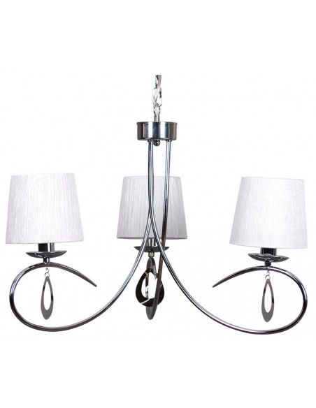 CANDELLUX ARNIKA LAMPA WISZĄCA 3X40W E14 CHROM / BIAŁY 33-21663