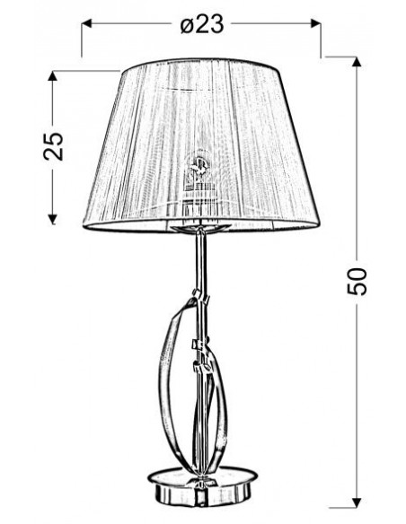 CANDELLUX DIVA LAMPA GABINETOWA 1X60W E27 CHROM/ZŁOTY 41-55071