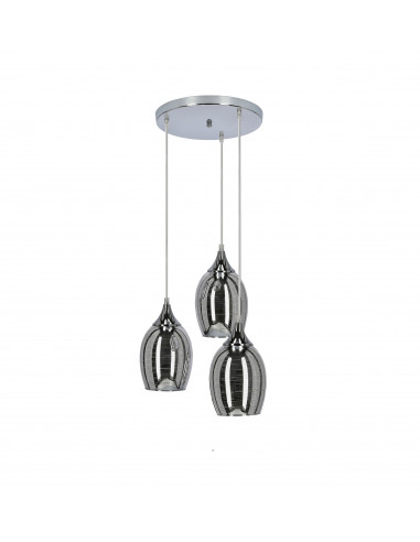 CANDELLUX MARINA LAMPA WISZĄCA TALERZ 3X60W E27 CHROM 33-60181