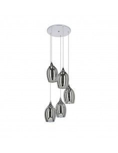 CANDELLUX MARINA LAMPA WISZĄCA TALERZ 5X60W E27 CHROM 35-60198