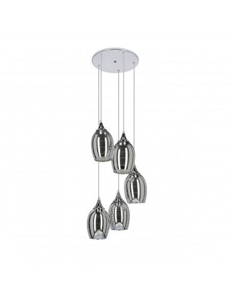 CANDELLUX MARINA LAMPA WISZĄCA TALERZ 5X60W E27 CHROM 35-60198