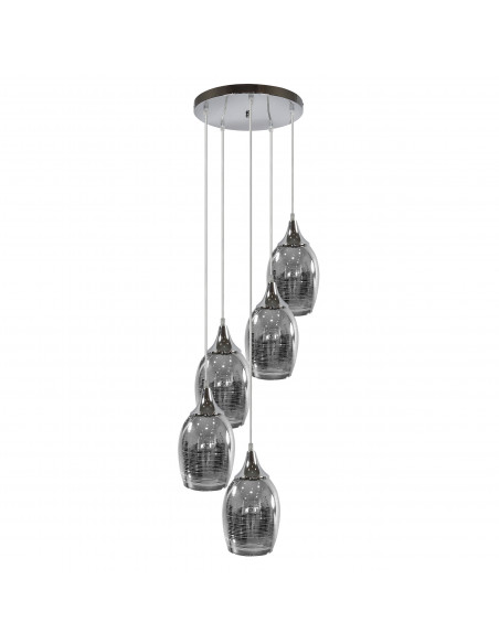 CANDELLUX MARINA LAMPA WISZĄCA TALERZ 5X60W E27 CHROM 35-60198